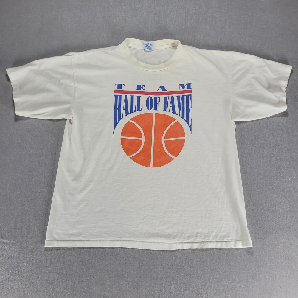 Vintage Salem Sportswear NBA Basketball Hall Of Fame T Shirt XL Springfield Mass